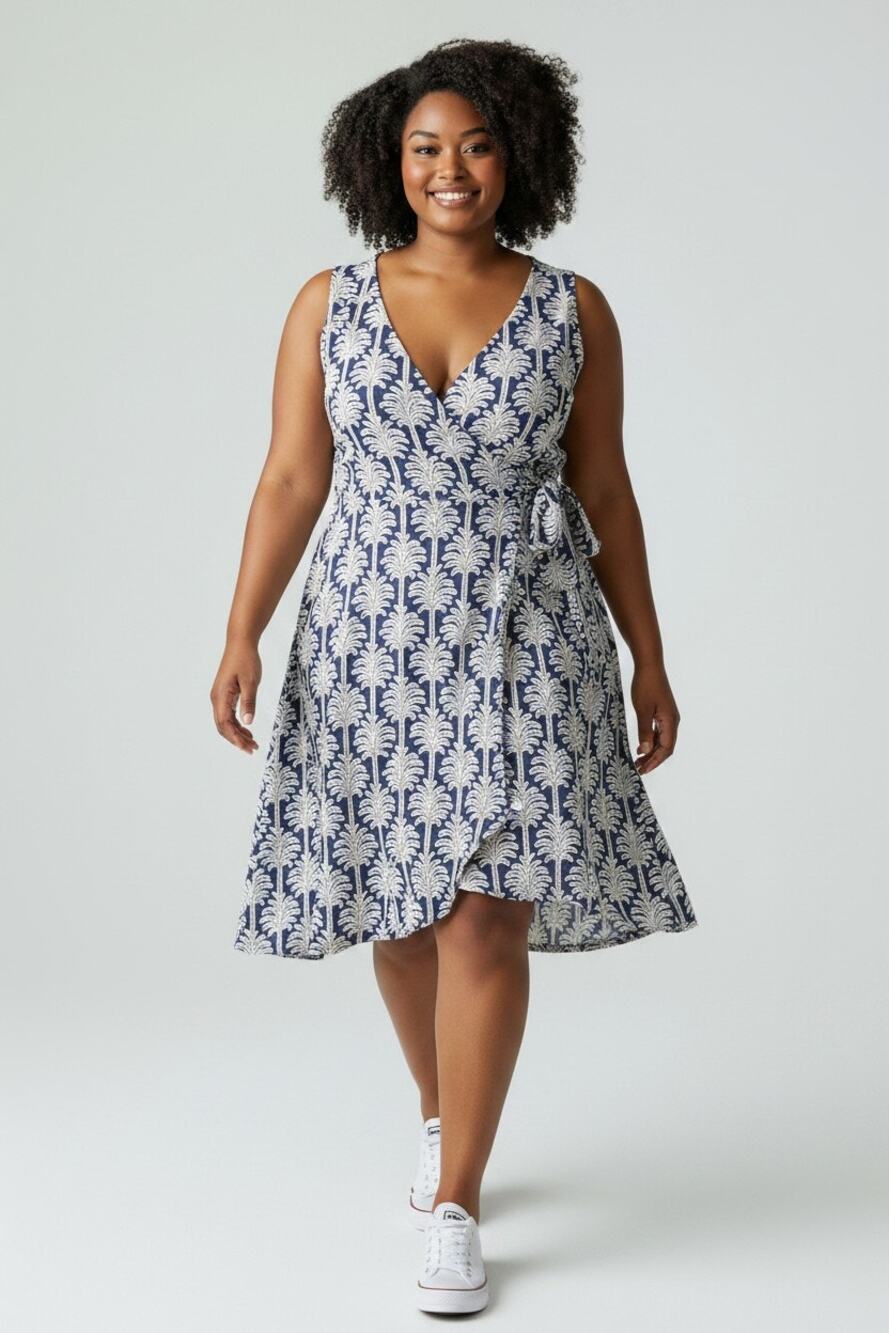 Tori Richard Size 3X Casual dress Activewear Resort Palm Tree Tropical Plus Size